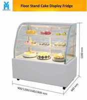 1.8m armoire de boulangerie à température unique double porte refroidissement par air refroidisseur de pâtisserie et vitrine de crème glacée congélateur vitrine de gâteau