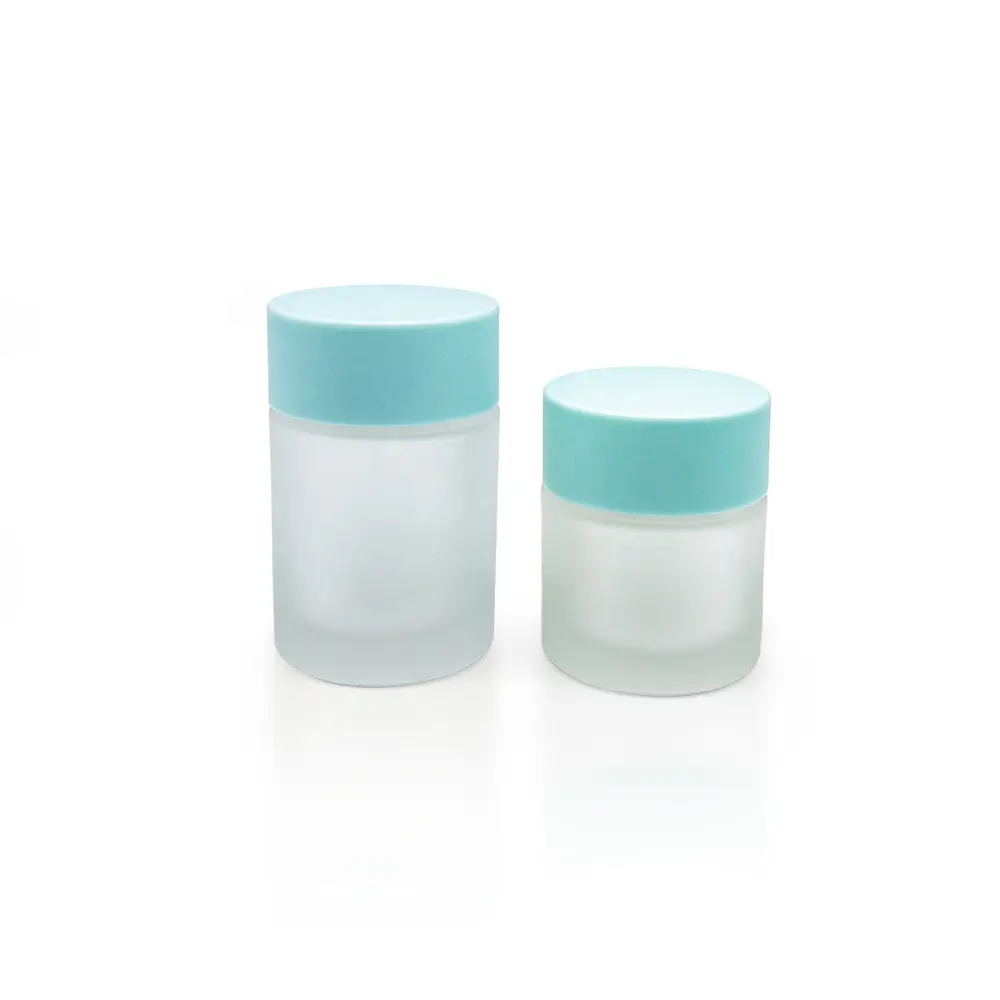Großhandel anpassbare Frostcreme-Glasgefäße in verschiedenen Farben für Hautpflegecreme