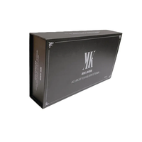 Carton pliable de luxe noir à taille personnalisée pour l'intérieur du Royaume-Uni Cajas Para Ropa Boîte-cadeau de lingerie Boîtes d'emballage pour sous-vêtements et vêtements