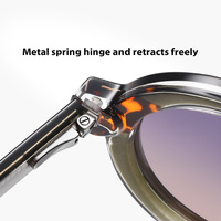 OEM Lunettes de soleil en acétate pour femmes Trendy Vintage Clear Glasses Design S26109 Tac Lentilles polarisées Noir Or Argent Gris Cadres