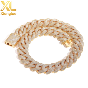 24K Gold Plated <b>Copper</b> Geometric Hip Hop Bling 25mm Width Cuban Chain Unisex <b>Bangles</b> - Product Image 2