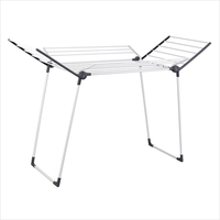 Porte-vêtements Gullwing de haut niveau porte-vêtements en métal étendoir à linge pliable avec pinces à chaussettes porte-serviettes intérieur/extérieur