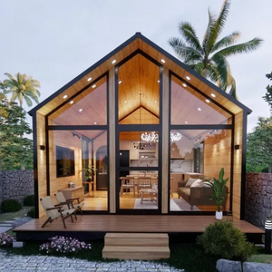 Casa Contenedor Modular Moderna Desmontable de Lujo Directo de Fábrica, Cabaña con Aleros Hechos de Acero, Pequeñas Casas para Campamentos y Resorts - Product Image 1