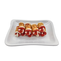 Friandises pour chiens à base de poulet, sans céréales, riches en protéines, en bâtonnets doubles noués, saveur poulet, pour des dents propres et une meilleure santé digestive