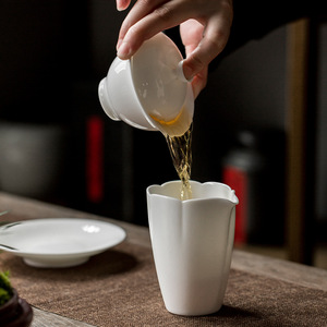 Dehua White Porcelain Fairness Cup Cone Shape Ceramic <b>Tea</b> Dispenser For Kung Fu <b>Tea</b> <b>Set</b> Afternoon <b>Tea</b> Serving - Product Image 4