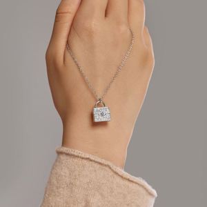 Dylam Exquisite Design Best Mother's Day Gift S925 <b>Silver</b> 5A Zirconia Letter <b>Handbag</b> Pendant Jewelry Necklace for Women Mother - Product Image 5