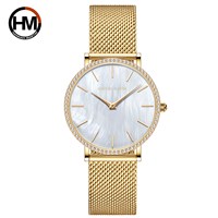 Usine de montres HANNAH MARTIN, OEM ODM, montres élégantes pour femmes en acier inoxydable, personnalisation du logo de votre marque, montres minimalistes pour femmes