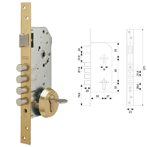 Serratura di Sicurezza Tesa R100B566 Smaltata - Product Image 2