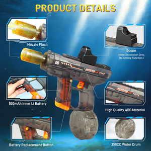 ปืนฉีดน้ำไฟฟ้าสำหรับเด็กและผู้ใหญ่ พร้อมไฟ ปืนฉีดน้ำอัตโนมัติ สำหรับงานปาร์ตี้ริมสระน้ำ ชายหาด เล่นกลางแจ้ง ของเล่นน้ำ - Product Image 5