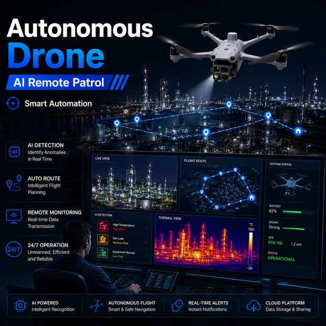MATRICE 4TD Autonomous Drone AI Detection Docking System Industrial UAV Automated Inspection Remote Monitoring RTK Positioning