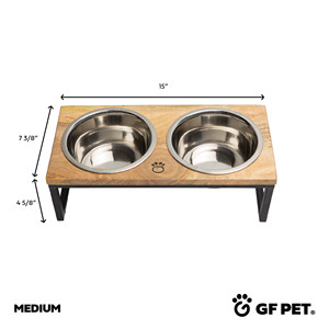 Alimentatore rialzato in legno e metallo - Product Image 4