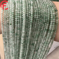 Perles en pierre naturelle facettées de 2 mm, 3 mm, 4 mm, cristal, pierre précieuse, quartz fraise vert, perles en vrac pour la fabrication de bijoux