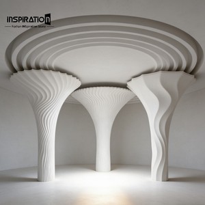 Columnas de Estilo Dorico GRG Hechas a Medida, Simples y Resistentes para la Decoración Interior de Edificios Gubernamentales y Bibliotecas, Poste con Forma Elegante GRG - Product Image 5