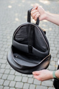 Cuero genuino hecho a mano College Classic doble cremallera Laptop mochila de gran capacidad escuela niños y niñas al aire libre - Product Image 4