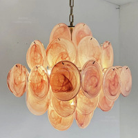 Lustre en verre de Murano italien, style rétro français, salon, salle à manger, lustre rond artistique haut de gamme