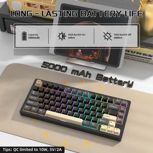 Tấn Công Cá Mập X75 Đầy Đủ Nhôm Bàn Phím 75% Thông Qua Đệm Không Dây Bàn Phím Cơ Khí Alibaba Bàn Phím Không Dây - Product Image 6