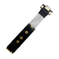 Kabel Ekstensi KBQ M.2 NVME ke Oculink untuk SSD Kartu Grafis M2 M-Key ke Adaptor SFF-8612 Kabel PCIe 4.0 untuk Desktop Laptop