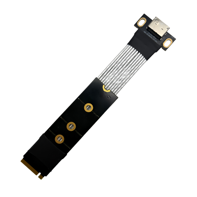 KBQ M.2 NVME to Oculink Extension Cable for SSD Graphics Card M2 M-Key to SFF-8612 Adapter PCIe 4.0 Cable for Desktop Laptop
