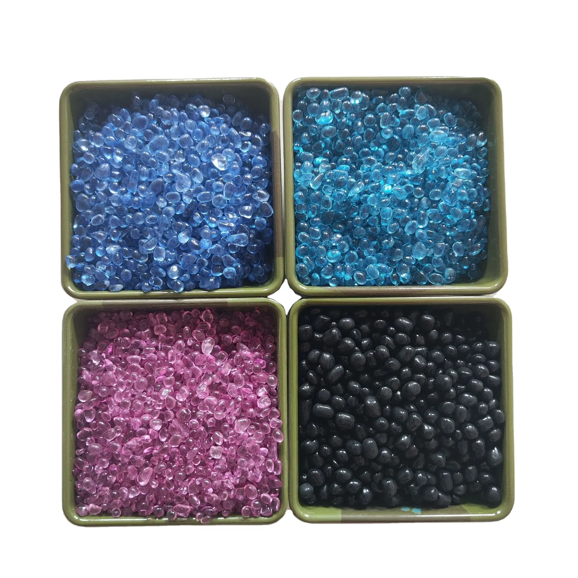 Hot sale multi color customized color glass beads for swimming pool decoration factory