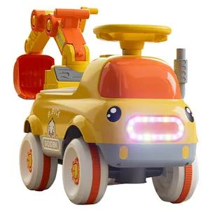 Kinderbagger Schiebe-Engineering-Fahrzeug Vier-Rad-Baggger Kinder-Reiten-Auto Spielzeug-Baby-Schaukel-Auto für Mädchen Jungen