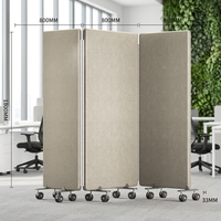 Cloisons de séparation autoportantes insonorisées pour bureaux, conformes à la norme ASTM C423 Europe, avec isolation acoustique à 360° ° Roues flexibles