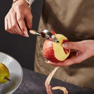 Éplucheur manuel multifonctionnel en acier inoxydable 304 et <span class=keywords><strong>bois</strong></span> de noyer pour fruits et légumes, <span class=keywords><strong>râpe</strong></span> domestique en <span class=keywords><strong>bois</strong></span> massif - Product Image 3