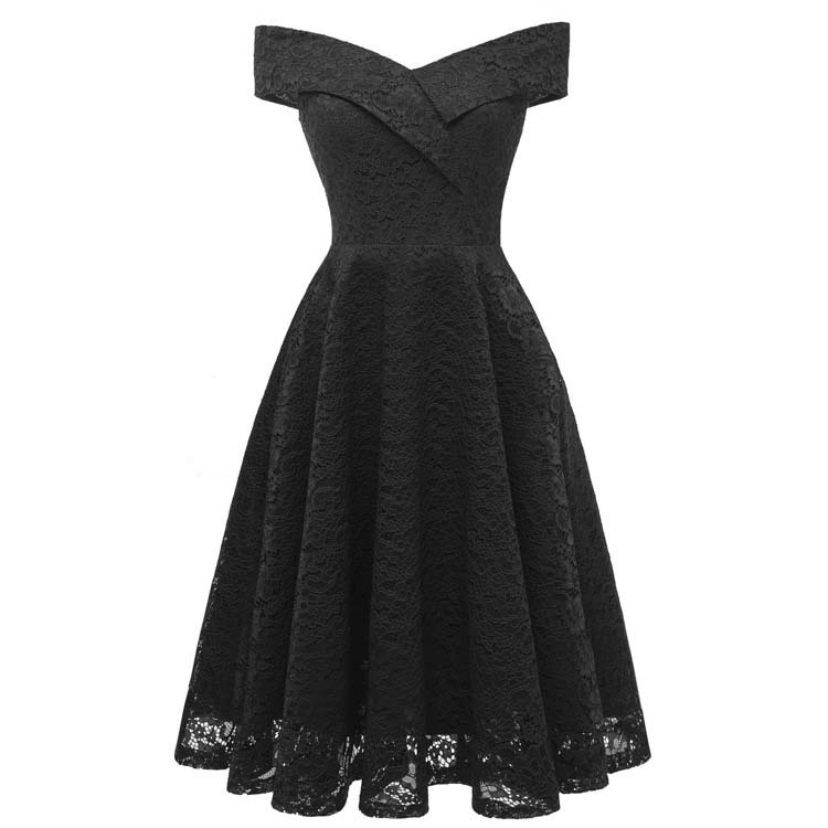 Shop Our Elegant Ladies off-Shoulder Flared Dress Maxi Length