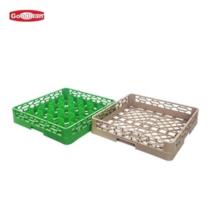 Vasos de vidrio con compartimento, estante de plástico resistente, estante para vasos de 25 orificios, resistente al calor para cadenas de comida rápida - Product Image 2