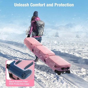 Free sample Single Snowboard and Snowboard <b>Boots</b> Travel Bag Multi-use Rolling Ski Bag Black Snowboard Bag Wheels Handle Straps - Product Image 3