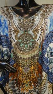 Style de KAFTAN imprimé numérique multicolore élégant de styliste ethnique - Product Image 6