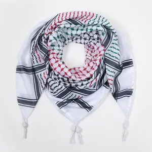 CCY hazır stok filistin başörtüsü baskı Keffiyeh başörtüsü arapça erkekler siyah ve beyaz Shemagh Kuffiyeh Yashmagh kufiya eşarp