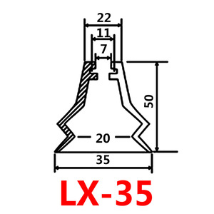 Ventouse industrielle en silicone LX-35, simple, manuelle, pour la manipulation du verre - Product Image 1