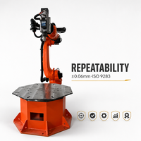Robot Penggilingan KUKA KR210 R2700 dengan Meja Putar dan Rel Lantai yang Dapat Disesuaikan (Turnkey)