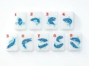 Fichas <span class=keywords><strong>de</strong></span> Mahjong <span class=keywords><strong>de</strong></span> Acrílico Blanco Americano Moderno <span class=keywords><strong>de</strong></span> Lujo, Serie Mountain Line Big Sky, 160 Piezas para Entretenimiento - Product Image 4
