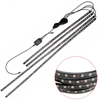 Bande lumineuse LED multicolore pour voiture, sous les accessoires automobiles, tube de châssis, système néon pour voitures