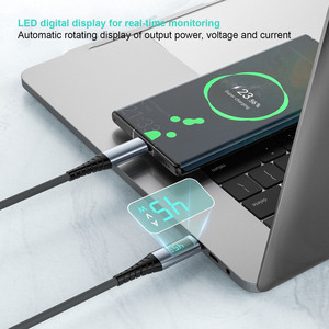 Câble de charge rapide USB4 avec affichage numérique 240W, haute vitesse 40G, compatible Thunderbolt 4, 8K60Hz, 5A pour ordinateur et appareil photo iOS - Product Image 4