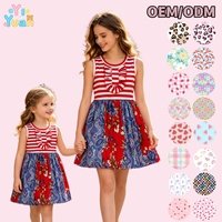 Robe d'été pour petite fille, sur mesure, très demandée, à rayures rouges et blanches, avec volants et imprimé floral, tenue pour événements de jardin