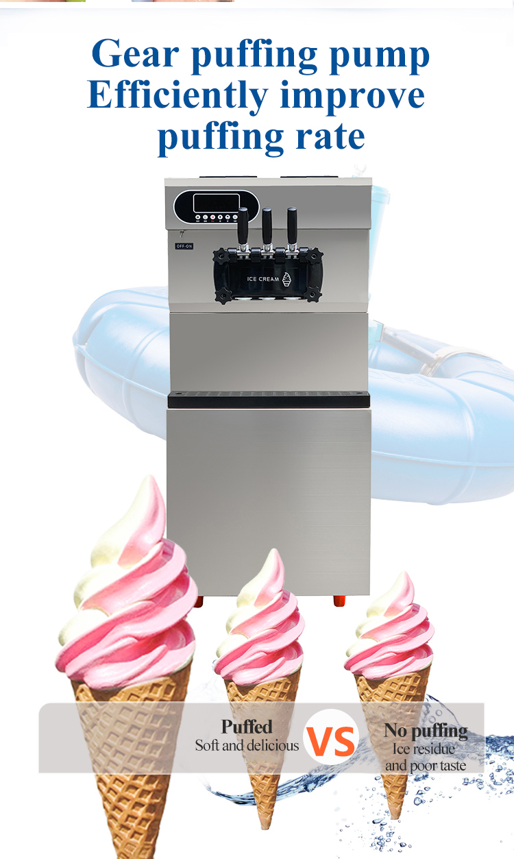 eishi  XY-Z965 Vertical Soft Ice Cream Machine - 28L/H Capacity