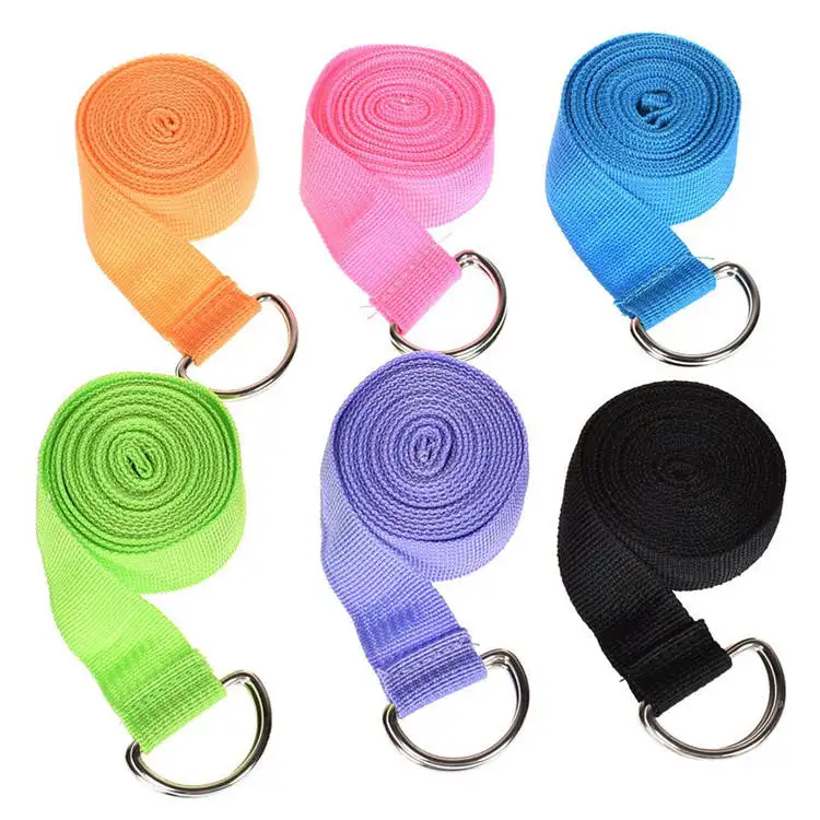 Cotton Yoga Straps Stretch Out Strap Yoga Belt 38 mm width Organic Cotton Yoga Straps