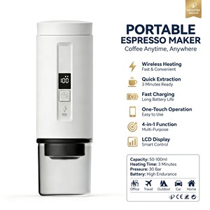 Cafetera Espresso Automática Inteligente Portátil <span class=keywords><strong>de</strong></span> 30 Bares, Recargable, para Viajes, con USB para Auto/RV y Uso Doméstico, con Soporte en <span class=keywords><strong>Español</strong></span> - Product Image 2
