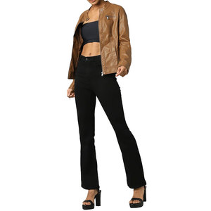 Custom Made New Design Low Price Women Leather Jacket Custom Color Logo Women Leather Jacket In Wholesale Jackets For Women - Product Image 6