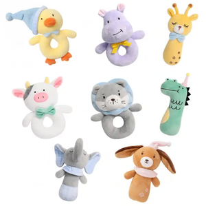 Soffice bambino sonaglio peluche animali di pezza sonaglio Set doccia per i neonati che giocano doccia sonaglio peluche - Product Image 2