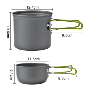 Outdoor Picknick Wandern Tragbares Edelstahl Mini Einzelbrenner Kochgeschirr-<span class=keywords><strong>Set</strong></span> mit Topf Schüssel und Tisch für <span class=keywords><strong>Camping</strong></span> - Product Image 3