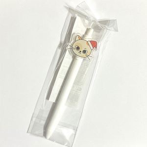 Bolígrafo de Plástico Acrílico Transparente Personalizado con Personajes de Dibujos Animados, Punta de Gel de 0.7 mm, Tinta Azul y Negra, PVC Suave y Duradero, Promocional - Product Image 6