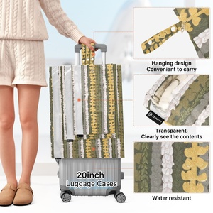 Ensemble de 3 accessoires de voyage, bagages extensibles, design personnalisé, cubes de rangement floraux Puakenikeni, style hawaïen tropical, pour l'organisation - Product Image 2