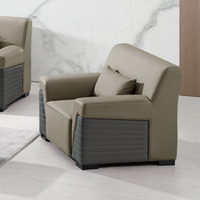 Ensemble de canapé ergonomique pour bureau Canapé de réception confortable Canapé de bureau sectionnel 3 pièces en cuir de bureau
