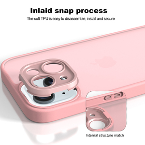 Cover Traslucida per <span class=keywords><strong>iPhone</strong></span> 15/15 Pro/15 Pro Max, Custodia Opaca con Protezione per Obiettivo Fotocamera - Product Image 3