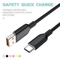 Kabel Data pengisi daya Cepat USB, silikon lembut V8 kabel USB mikro tipe-c untuk Android Iphone