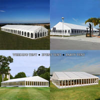 Tentes de réception pour événements extérieurs, mariages, etc., structure en aluminium, capacité 500 personnes