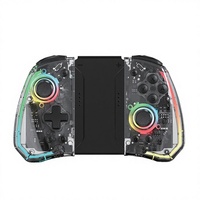 LinYuvo United Travel untuk Joy-Con untuk Kontroler KS40 Pencahayaan RGB Pemetaan Makro Kiri/Kanan Desain Transparan